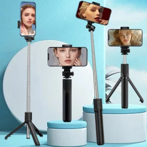 Remote Selfie Stick Tripod Phone Desktop Stand Desk Holder For iPhone/Samsung - Picture 1 of 12