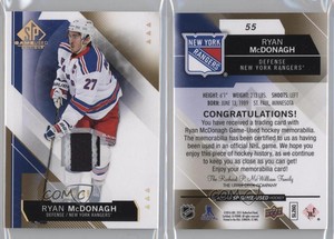 2015-16 SP Game-Used Spectrum Gold Prime Jersey /49 Ryan McDonagh #55