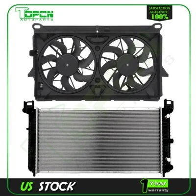 Radiator and Cooling Fan Assembly For 2007 2008 2009 2010-2014 Chevrolet Tahoe Foto 1 de 4
