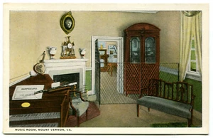 Postal Prelinen - Mount Vernon, Virginia - Sala de música - Imagen 1 de 2