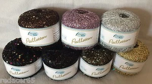 (198€/kg) 25 gr PAILLETTEN - Beilaufgarn von Rellana verschiedene Farben - Picture 1 of 12