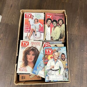 100 TV Guides 1980s: Moonlighting Dallas Dynasty Golden Girls Doogie Sagat VG