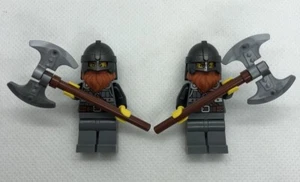 2 X LEGO Viking Minifigures Figs Axe Beard Castle L208 - Bild 1 von 2