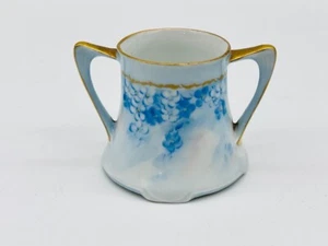 Antique Hand Painted Signed RS Germany Porcelain Handled Toothpick Holder Blue - Picture 1 of 13