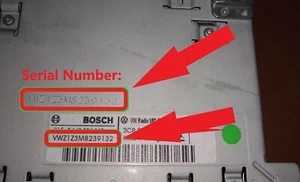 VW RADIO CODE - Anti Theft Radio Pin Code Input - VWZ1Z3 RADIO SERVICES - Picture 1 of 4