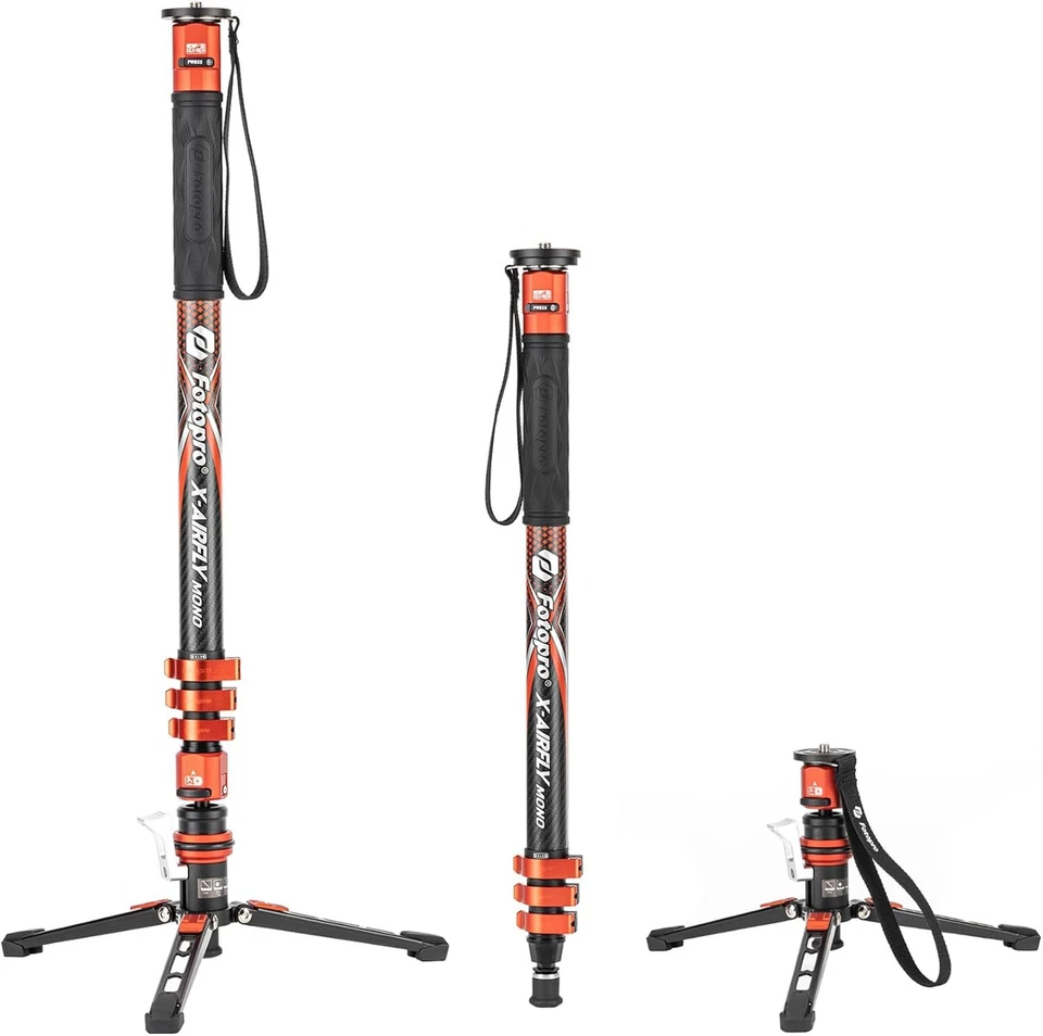 Fotopro X-Airfly Monopod with Feet 73'' Carbon Fiber 3-in-1 Travel Monopod - Image 1 of 4