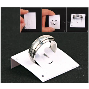 100Pc Ring Card Ring Display Cards Ring Display Holders White Ring Display Stand - Picture 1 of 3