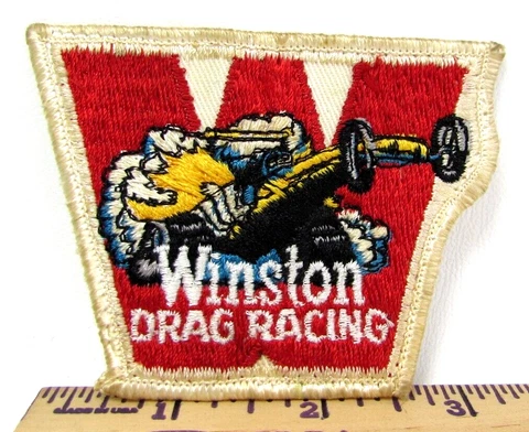 Vintage Winston Drag Racing Jacket Patch NHRA Drag Strip Automobile Sponsor Cover