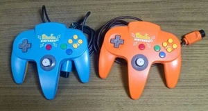 Nintendo 64 Controller Pikachu Orange Blue Yellow N64 from JAPAN Tested set - Picture 1 of 7