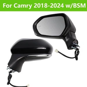 2PCS Pair Side Mirrors for Toyota Camry 2018-2024 W/BSM Power Heated Turn Lamp - Imagen 1 de 6