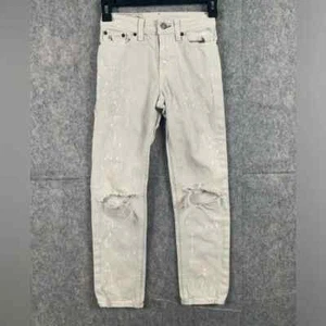 Polo Ralph Lauren Kids Size 8 denim paint splatter collection Jeans. Gray - Picture 1 of 8