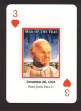 Pope John Paul II Catholic Church  T.W. Famous Cover Playing Card