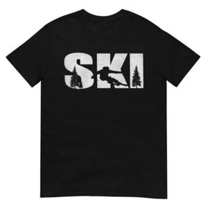 Camiseta de esquí Alpine Dwnhil - deportes de invierno esquí de nieve novedad camiseta gráfica - Imagen 1 de 14