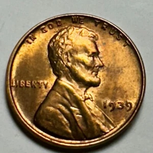 1939 P Lincoln Wheat Cent Coin UNC. Bx 13.314 - Bild 1 von 2