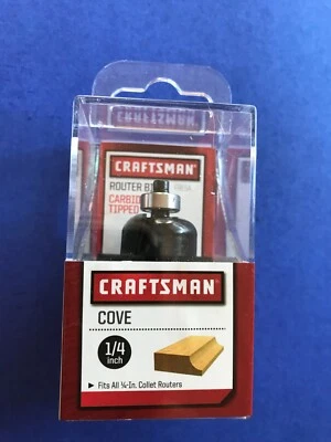 Craftsman 1/4" Cove Bit Carbide 1/4" Shank Router Bit 999720 - Image 1 of 2