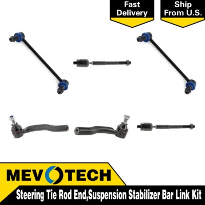 Mevotech 6 件装前领带杆端层杆 Sway 杆链适用于雷克萨斯 ES350 2007 2008 — 第 1/4 张图片