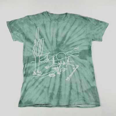 Camiseta Call Your Mother Para Hombre Mediana Verde Tie Dye Cactus Gráfico Cuello Redondo Foto 1 de 4