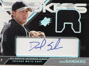 2003 SPx Baseball Card #176 David Sanders AU JSY Rookie /1224