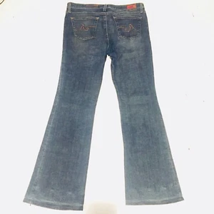 Jeans da donna AG Adriano Goldschmied Bootleg effetto invecchiato lavaggio medio taglia 32 x 29 R - Foto 1 di 7