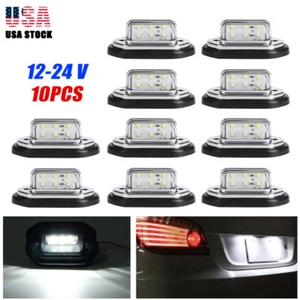 10pcs Universal 6-LED License Plate Tag Light White for Truck Trailer SUV RV Van - Picture 1 of 8