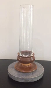 Designer Vase "Ron Emett" Glas, Holz & Granit modern dekorativ modern - Bild 1 von 12