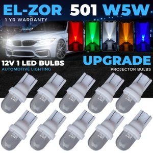 501 Led Xenon Super White High Power T10 W5w 194 Capless Side Light Bulbs 12v - Picture 1 of 82