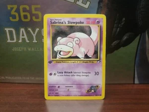 Pokémon TCG Sabrina's Slowpoke Gym Heroes 95/132 Regular 1st Edition Common - Picture 1 of 2