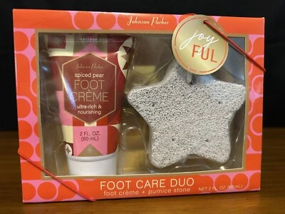 Johnson Parker Foot Care Duo Spiced Pear Foot Crème And Pumice New - Image 1 of 4