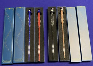Disney Arribas CRYSTAL FILLED GLASS MAGIC WAND You Choose 1 SORCERER OR WITCH - Picture 1 of 12