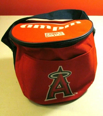 L.A. Angels SGA Round Tote, Insulated, Collapsible LUNCH BAG NEW! Cover