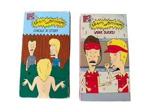 Beavis and Butt-Head - Chicks N Stuff (VHS, 1995) - MTV's & Work Sucks Lot Of 2 - Picture 1 of 4