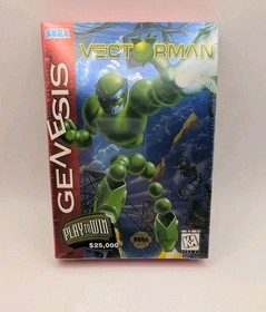 Vectorman (Sega Genesis, 1995) NEW FACTORY SEALED Cardboard Holofoil First Print