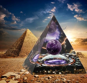 Amethyst Kristall Orgonit Energie Pyramide Heilkristall Meditation Edelstein - Bild 1 von 1