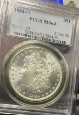 1884-O  MORGAN Silver Dollar, PCGS MS-64! - Image 1 of 3