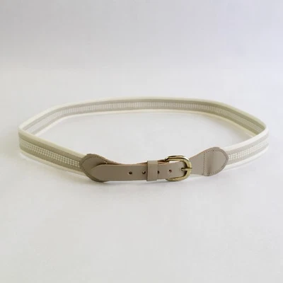 White Woven Belt Women's Size 14 Casual Fashion Accessory 32-34 Inch Waist - Imagem 1 de 4