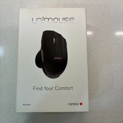 CONTOUR DESIGN UNIMOUSE WIRELESS INFRARED MOUSE SLATE BLACK RIGHT HAND NIB - Image 1 of 4