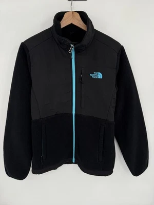 Chaqueta Denali mediana para mujer The North Face Polartec polar negra azul cremallera completa Foto 1 de 4