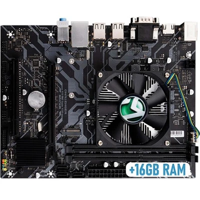Motherboard With Processor Heatsink And 16GB RAM Included Quadcore M-ATX RS232 - Image 1 of 4