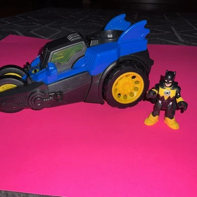 Imaginext DC Super Friends Motorized Batmobile Batman Figure 2012 Works - Image 1 of 4