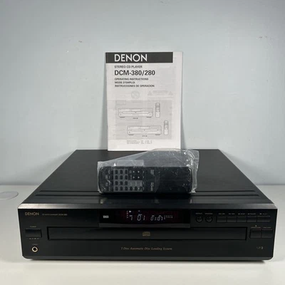 Denon DCM-280 5-CD Auto Changer Player W/ Remote & Manual Super Clean - Image 1 of 4