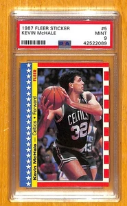1987 Fleer Sticker Kevin McHale PSA 9 - Picture 1 of 2