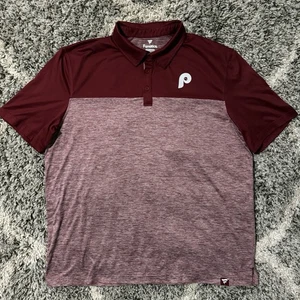 Fanatics Burgundy Philadelphia Phillies True Classics Avid Fan Brushed Polo 2XL - Picture 1 of 7