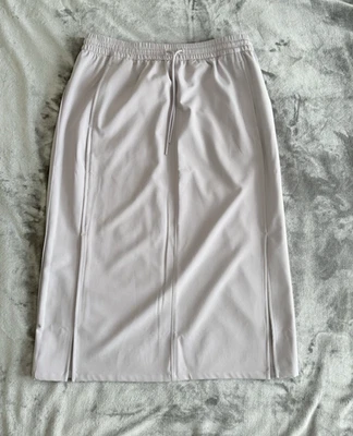 Athleta Stride Midi Skirt Women's LARGE Lavender Drawstring Pockets Side Slits - Image 1 of 4