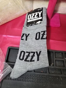 OZZY OSBOURNE Mens Novelty Crew Socks black / gray one size ( 7-12) NWT - Picture 1 of 2