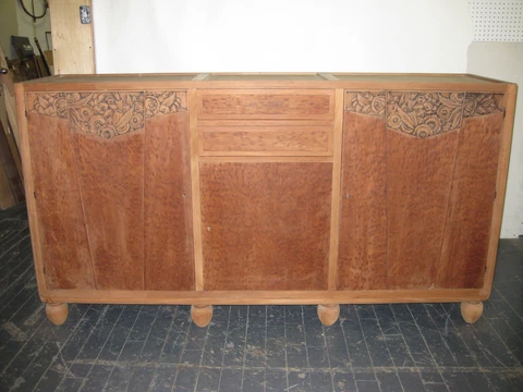 French Art Deco Original 1930's Sideboard, Buffet (large) Cover
