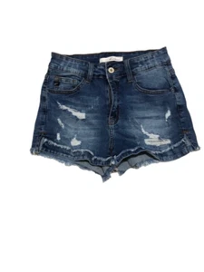 KanCan Shorts Womens 26 Blue Cutoffs 1" Shorties Distressed Denim - Picture 1 of 2