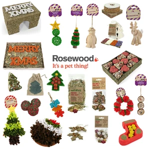 ROSEWOOD CHRISTMAS SMALL ANIMAL RABBIT GUINEA PIG TREATS TOYS GAMES GNAWS BED - Picture 1 of 53