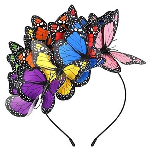 Diadema aro para el cabello de fiesta de hadas mariposas de hadas de 1 pieza para mujer dama niña utilería - Imagen 1 de 10