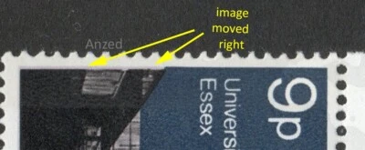 GB Error: Bottom building shift Architecture 1971 9p Stamp SG893-380 - 5896D - Image 1 of 4