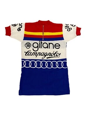 Camiseta deportiva de ciclismo Campagnolo Gitane Team Race vintage años 70 acrílica hecha en Italia Foto 1 de 4